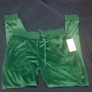 Stars above dark green super soft sleep pants pajama bottoms size small